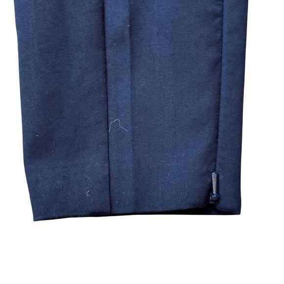 Reiss Darlas Skinny Mid Rise Zip-Hem Cropped Trousers Pants Blue Women's Size 4 - Picture 5 of 13